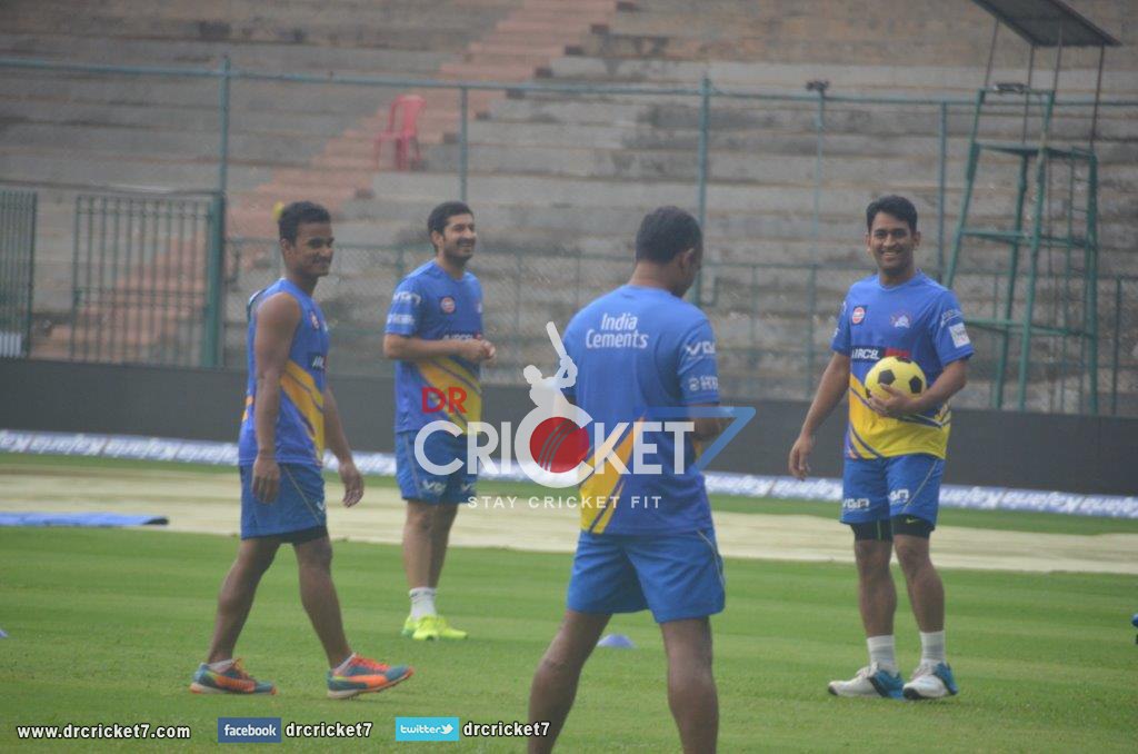 Chennai Super Kings sweat it out before facing Lahore Lions [IMAGES]