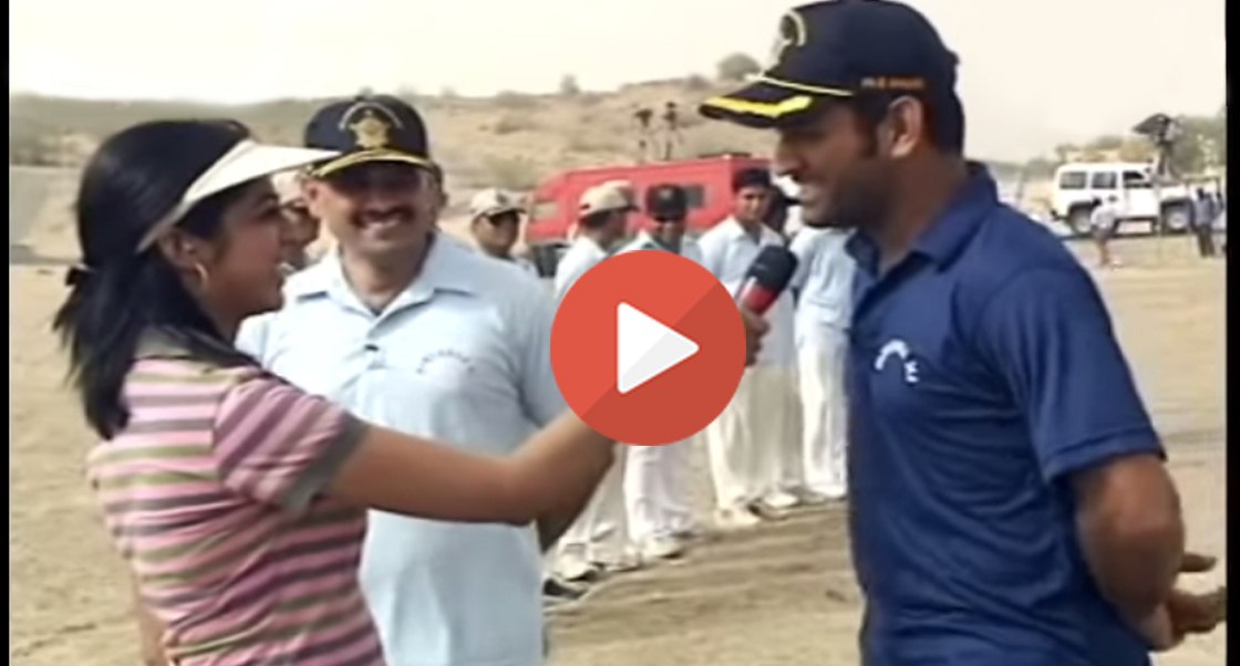 MS Dhoni plays cricket with Air Force personnel