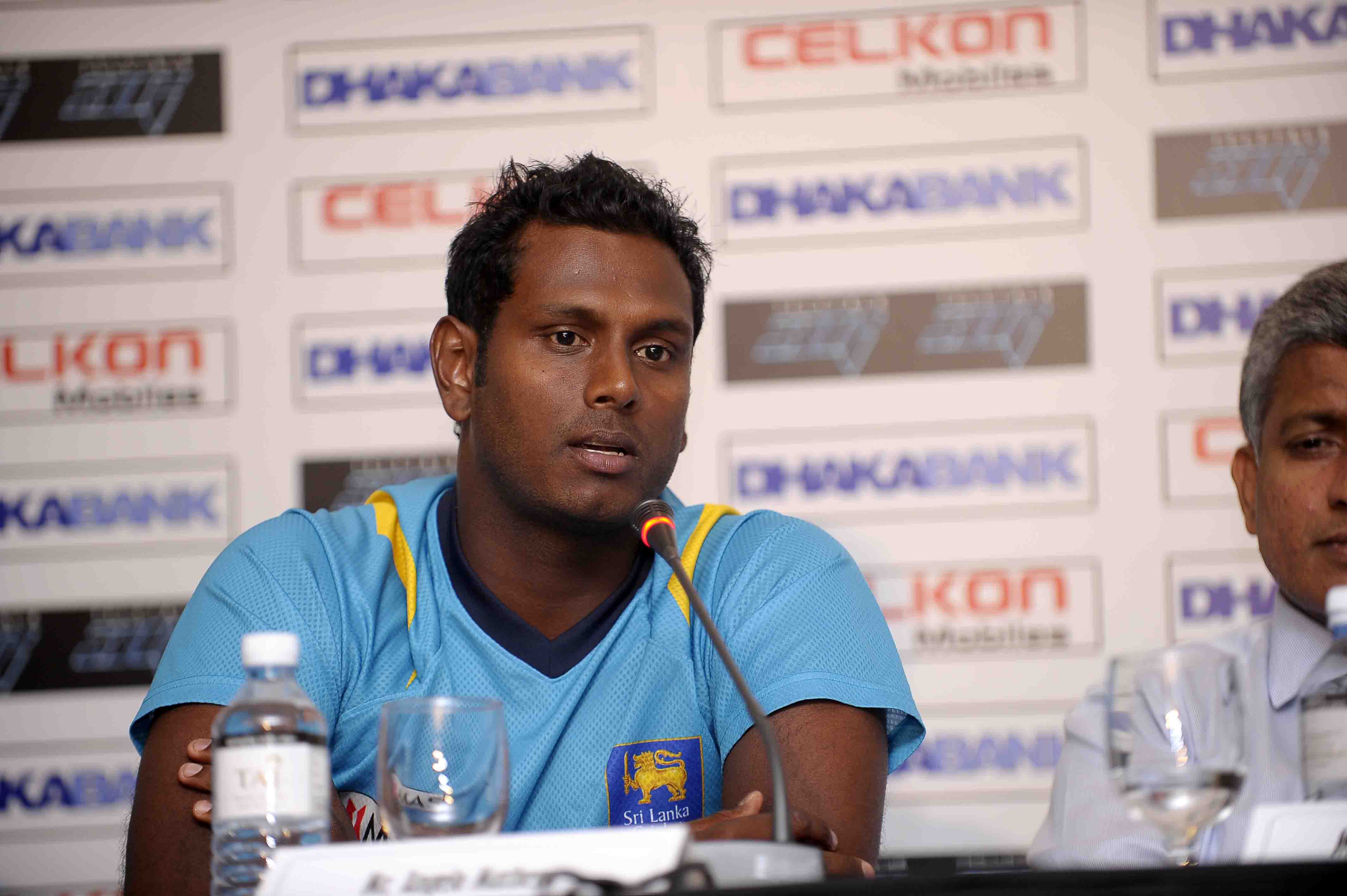 Angelo Mathews during a press conference. Image Credit: Sri Lanka Cricket