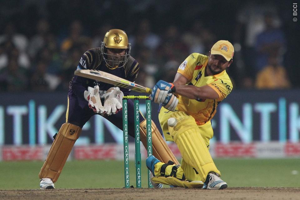 Suresh Raina of the Chennai Super Kings during The Final of the Champions League Twenty20 between the Kolkata Knight Riders and the Chennai Super Kings. Image Credit: Ron Gaunt / Sportzpics/ CLT20