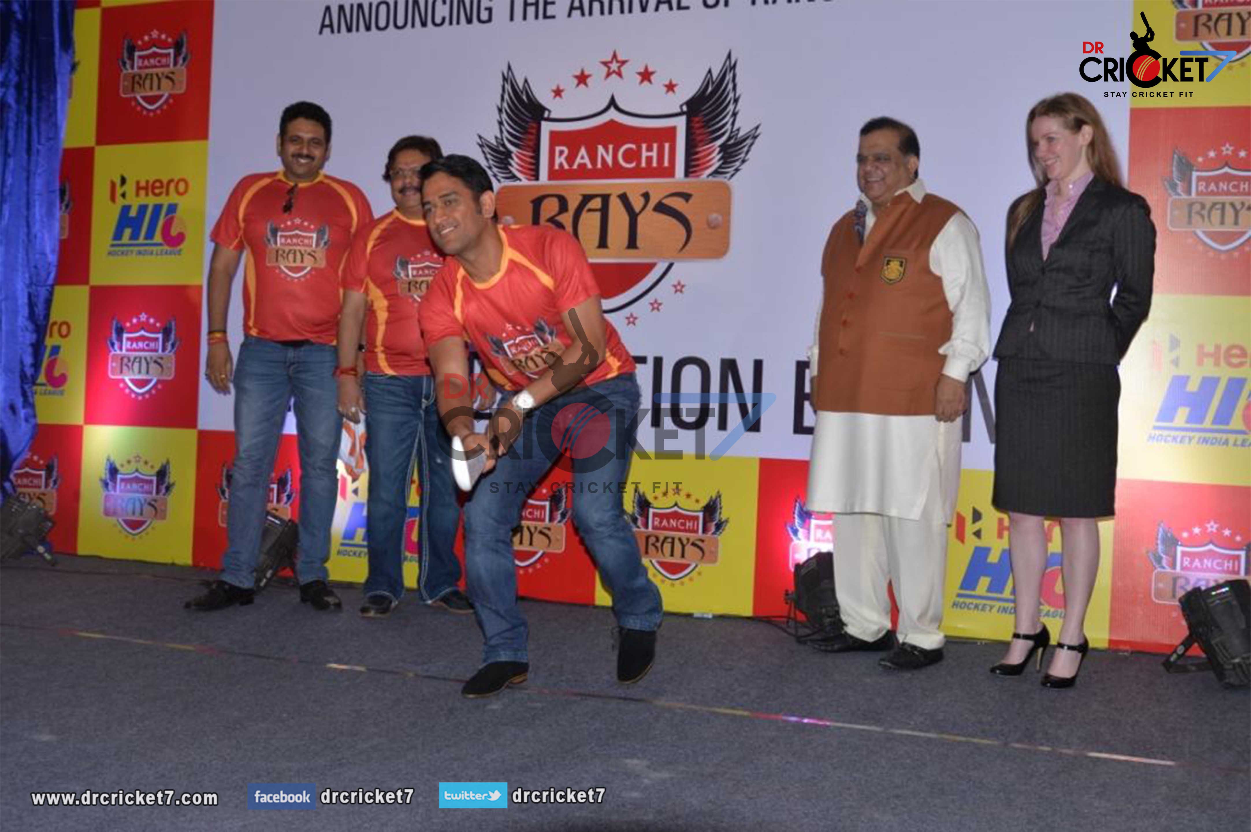 MS Dhoni during the launch of Ranchi Rays