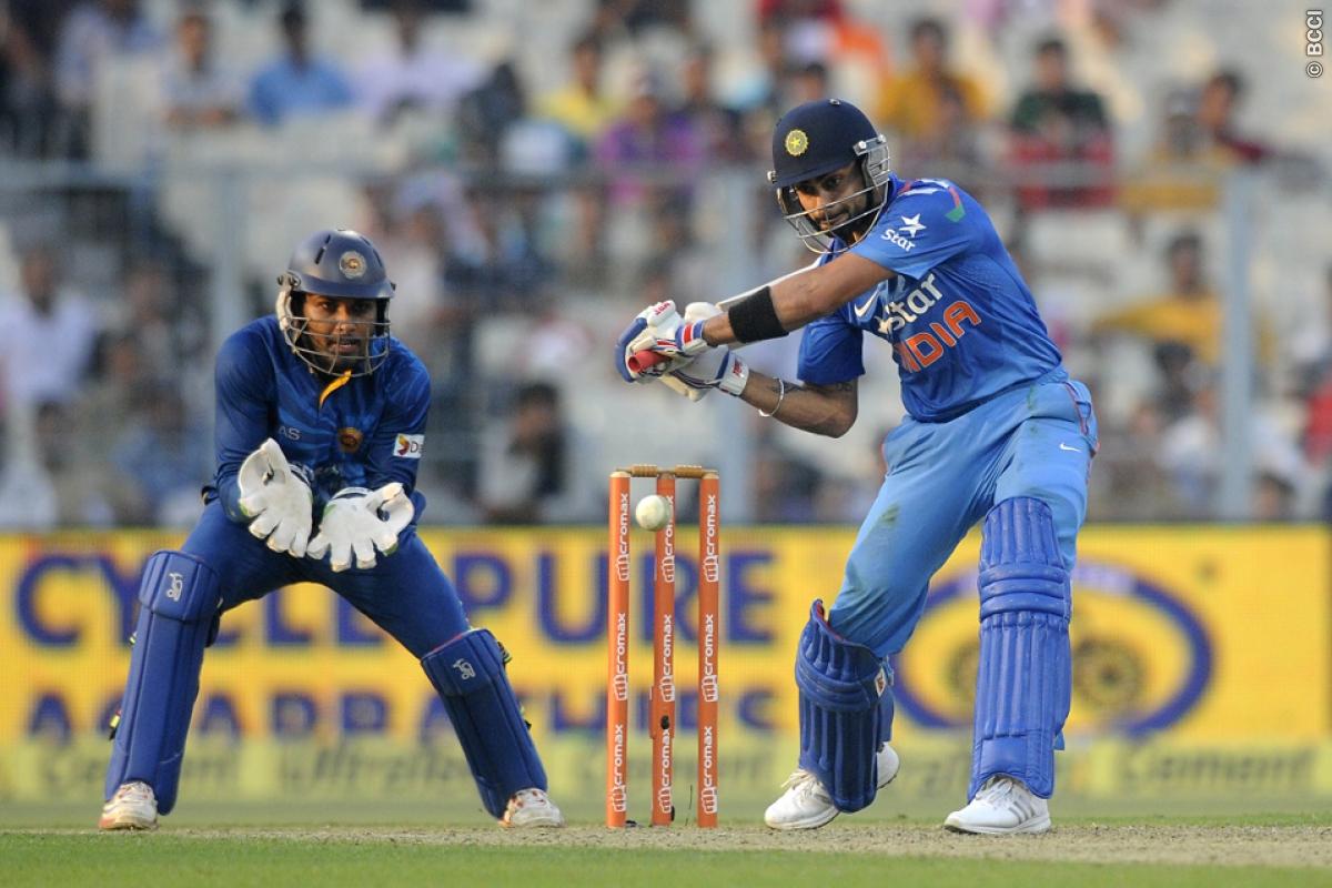 Virat Kohli captain of India bats during the 4th ODI. Image Credit: Pal Pillai/ Sportzpics/ BCCI