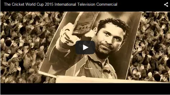 Watch Sachin Tendulkar in World Cup 2015 International Television Commercial
