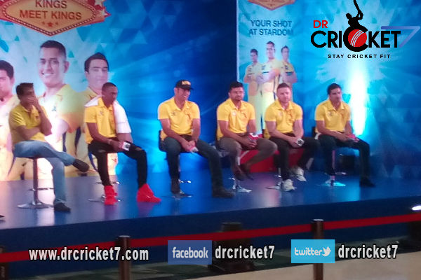 Chennai Super Kings players in an event.