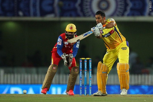 MS Dhoni captain of the Chennai Superkings during the 2nd qualifier match of the IPL 2015.