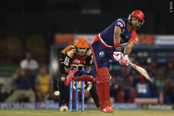 Yuvraj Singh of the Delhi Daredevils plays a delivery through the leg side during match 45 of the Pepsi IPL 2015.