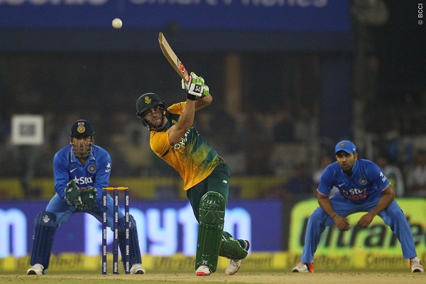 Faf du Plessis during the 2nd T20 match between India and South Africa.