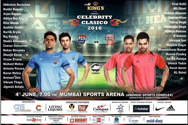 MS Dhoni to Feature in Charity Football Match 'Celebrity Clasico 2016'
