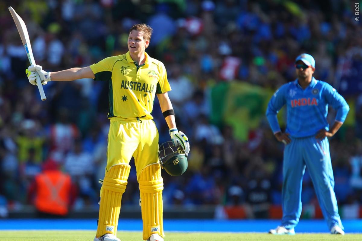 Steven Smith carries Australia to make 328 in World Cup semi-final