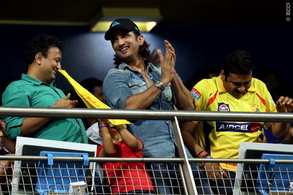 Reel life MS Dhoni, Sushant Singh Rajput cheers for Chennai Super Kings in IPL